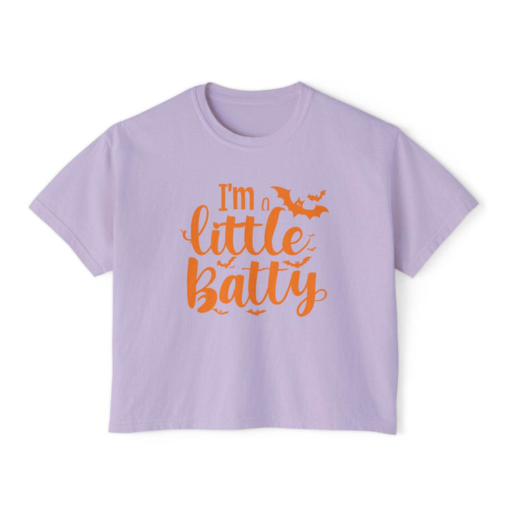 Halloween Women's Boxy Tee - I'm a Little Batty - Gutsy Garb