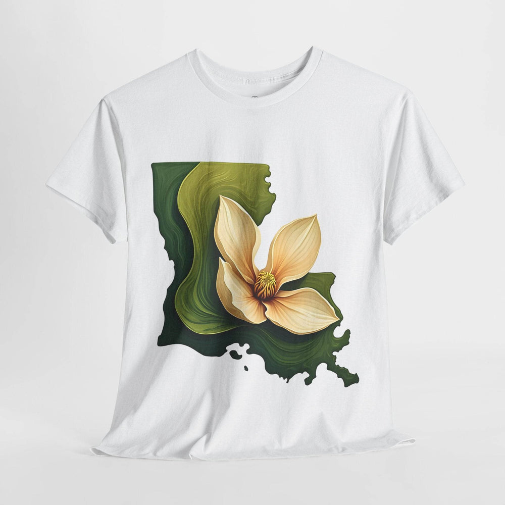 Louisiana Pride Shirt with Magnolia Design - Gutsy Garb