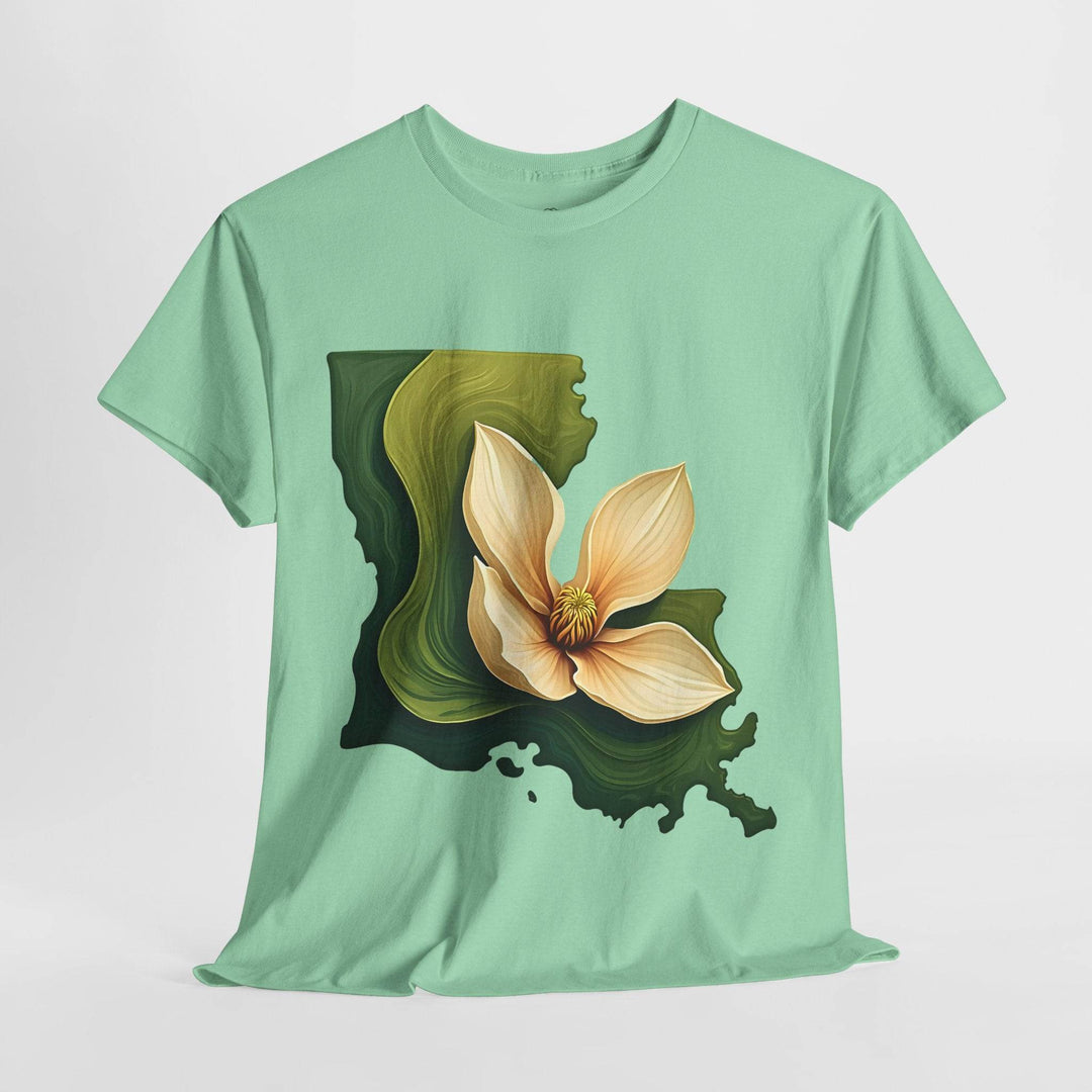 Louisiana Pride Shirt with Magnolia Design - Gutsy Garb