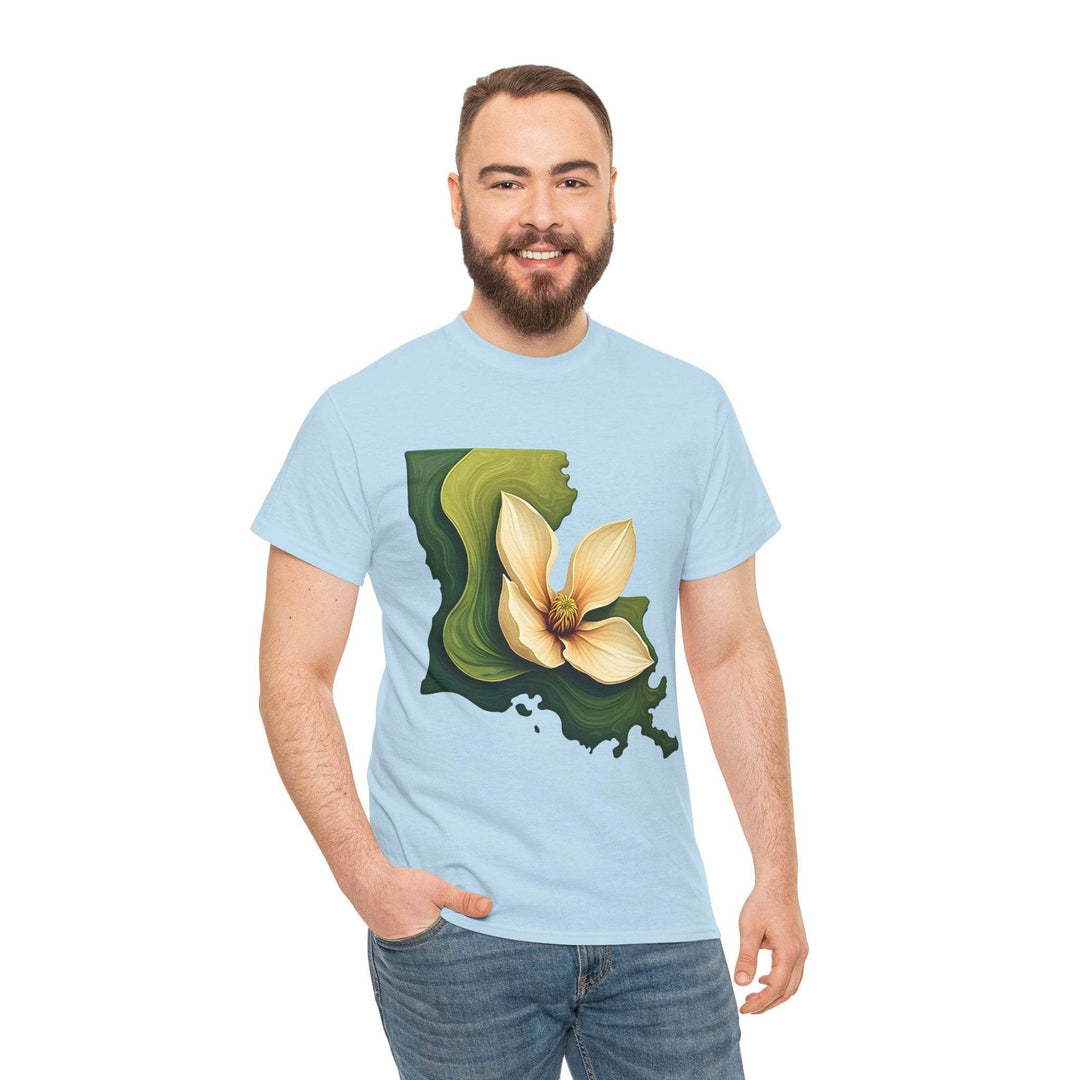 Louisiana Pride Shirt with Magnolia Design - Gutsy Garb