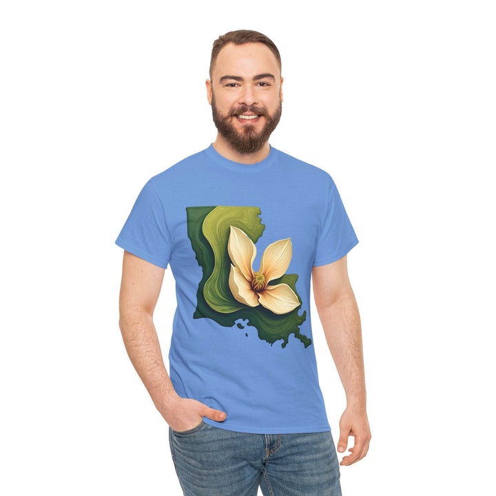 Louisiana Pride Shirt with Magnolia Design - Gutsy Garb
