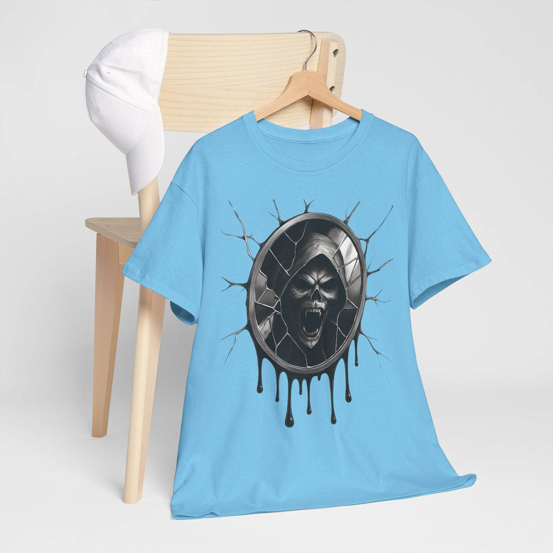 Wraith Horror Shirt with Creepy Mirror Design - Gutsy Garb