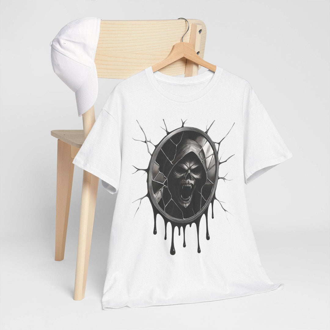 Wraith Horror Shirt with Creepy Mirror Design - Gutsy Garb