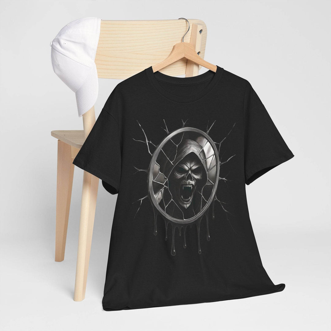 Wraith Horror Shirt with Creepy Mirror Design - Gutsy Garb