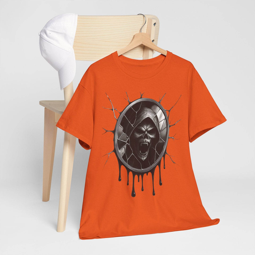 Wraith Horror Shirt with Creepy Mirror Design - Gutsy Garb