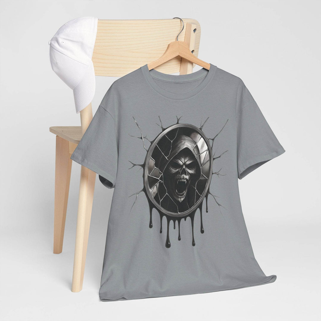 Wraith Horror Shirt with Creepy Mirror Design - Gutsy Garb