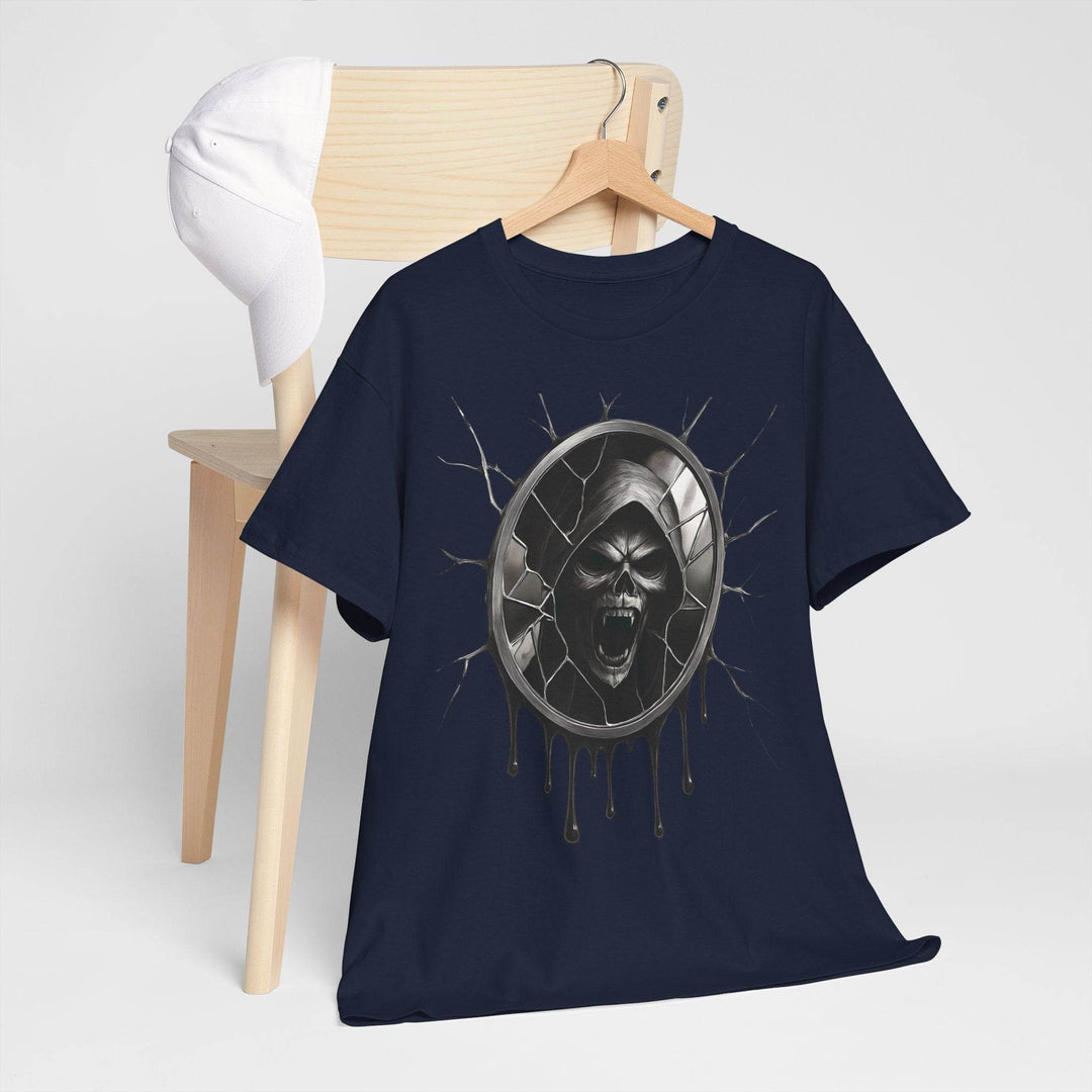 Wraith Horror Shirt with Creepy Mirror Design - Gutsy Garb