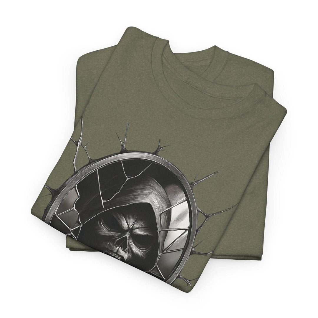 Wraith Horror Shirt with Creepy Mirror Design - Gutsy Garb