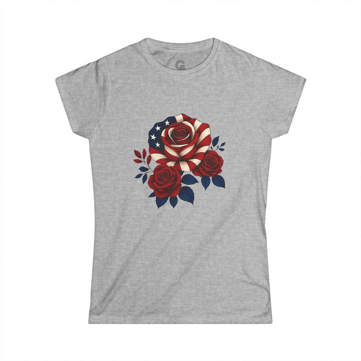 American Flag Rose Shirt for Women - Bold Tee - Gutsy Garb