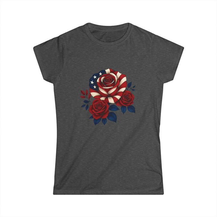 American Flag Rose Shirt for Women - Bold Tee - Gutsy Garb