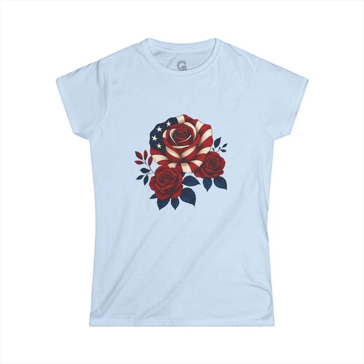 American Flag Rose Shirt for Women - Bold Tee - Gutsy Garb