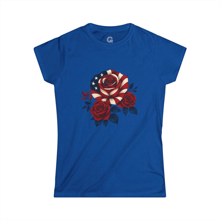 American Flag Rose Shirt for Women - Bold Tee - Gutsy Garb
