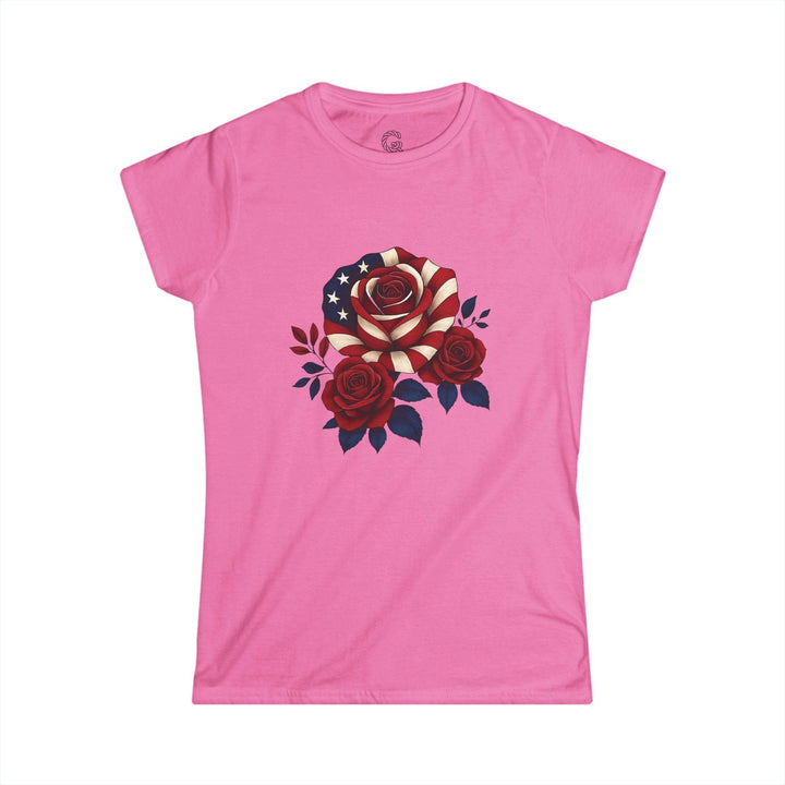 American Flag Rose Shirt for Women - Bold Tee - Gutsy Garb