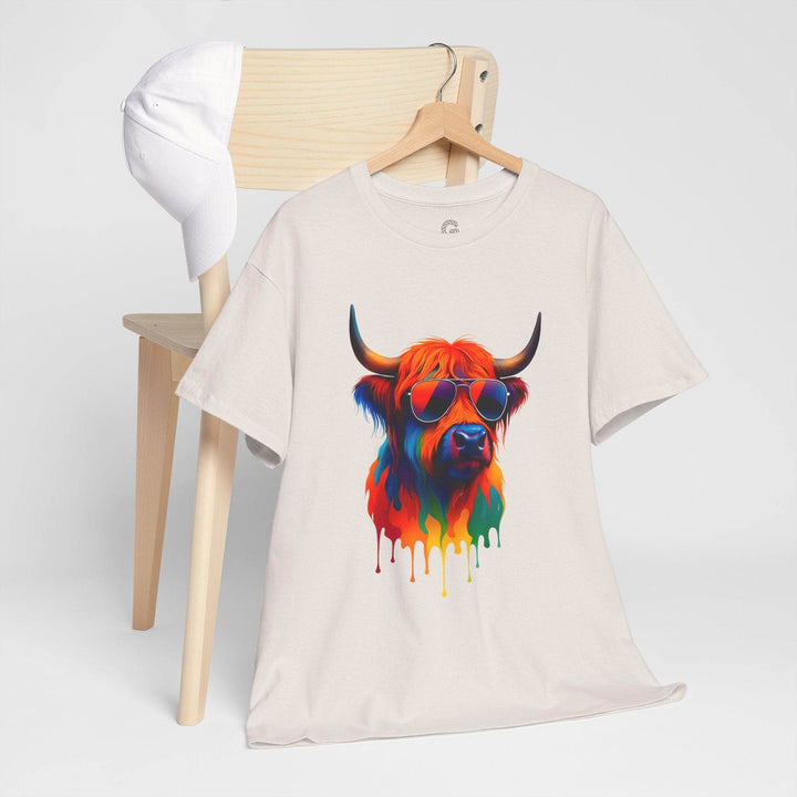 Colorful Cow Graphic Tee – Bold Artistic T-Shirt - Gutsy Garb
