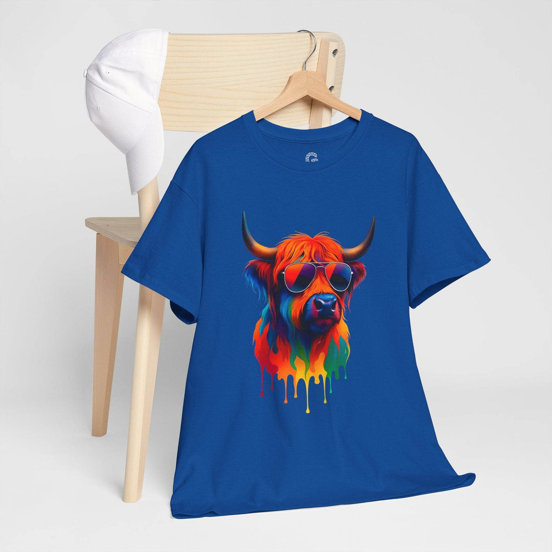 Colorful Cow Graphic Tee – Bold Artistic T-Shirt - Gutsy Garb