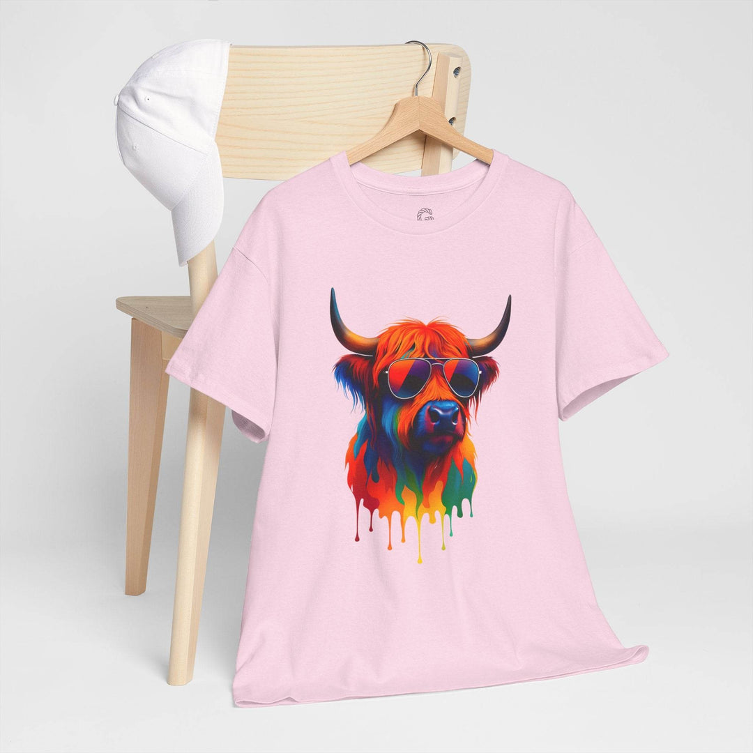Colorful Cow Graphic Tee – Bold Artistic T-Shirt - Gutsy Garb