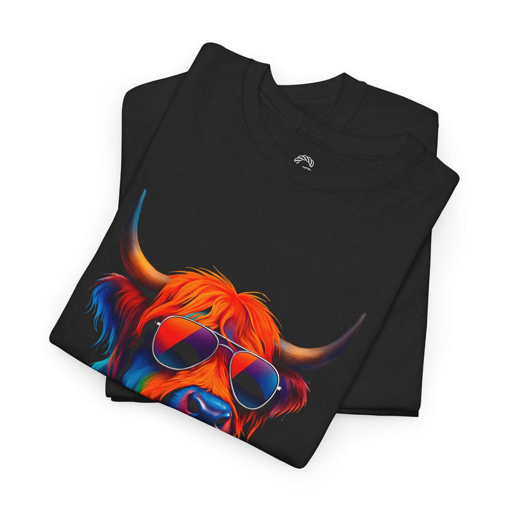 Colorful Cow Graphic Tee – Bold Artistic T-Shirt - Gutsy Garb