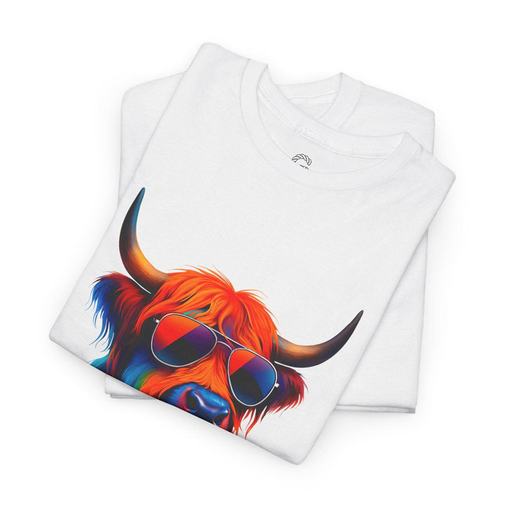 Colorful Cow Graphic Tee – Bold Artistic T-Shirt - Gutsy Garb