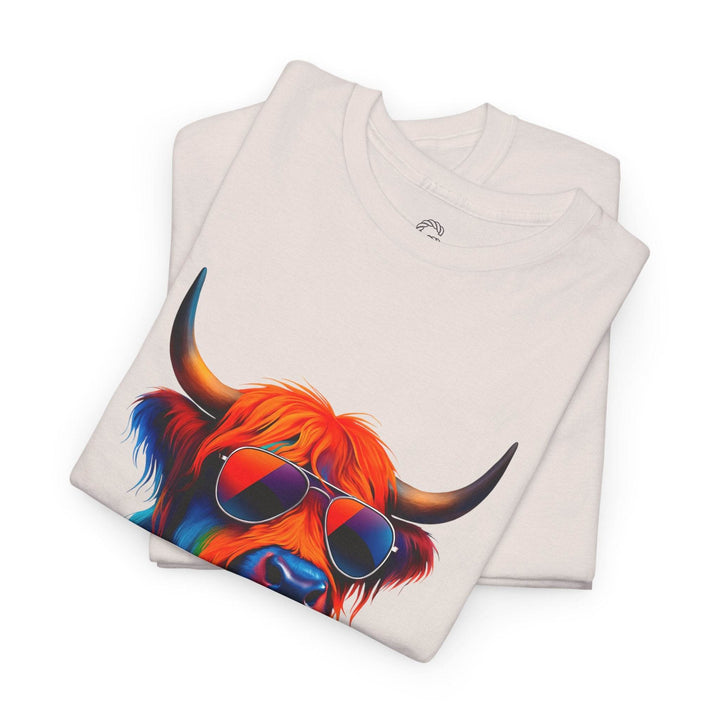 Colorful Cow Graphic Tee – Bold Artistic T-Shirt - Gutsy Garb