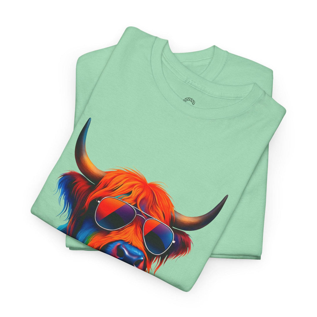 Colorful Cow Graphic Tee – Bold Artistic T-Shirt - Gutsy Garb