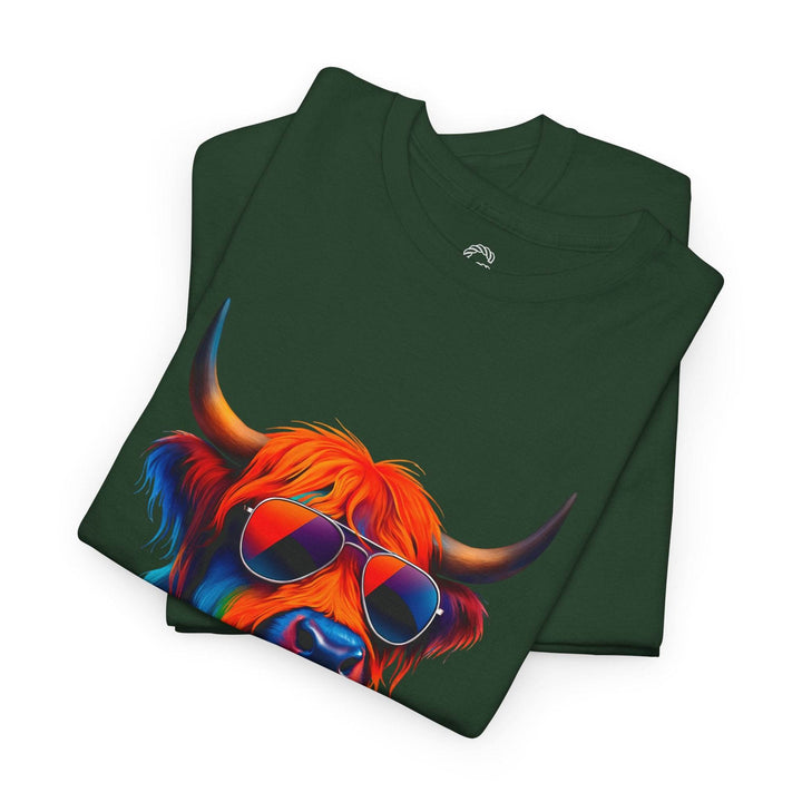 Colorful Cow Graphic Tee – Bold Artistic T-Shirt - Gutsy Garb