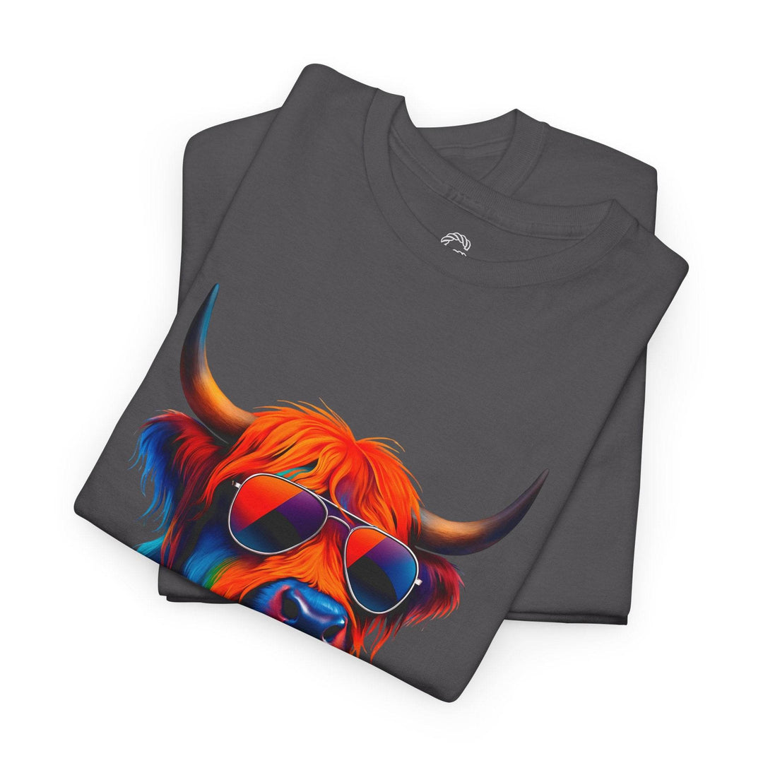 Colorful Cow Graphic Tee – Bold Artistic T-Shirt - Gutsy Garb