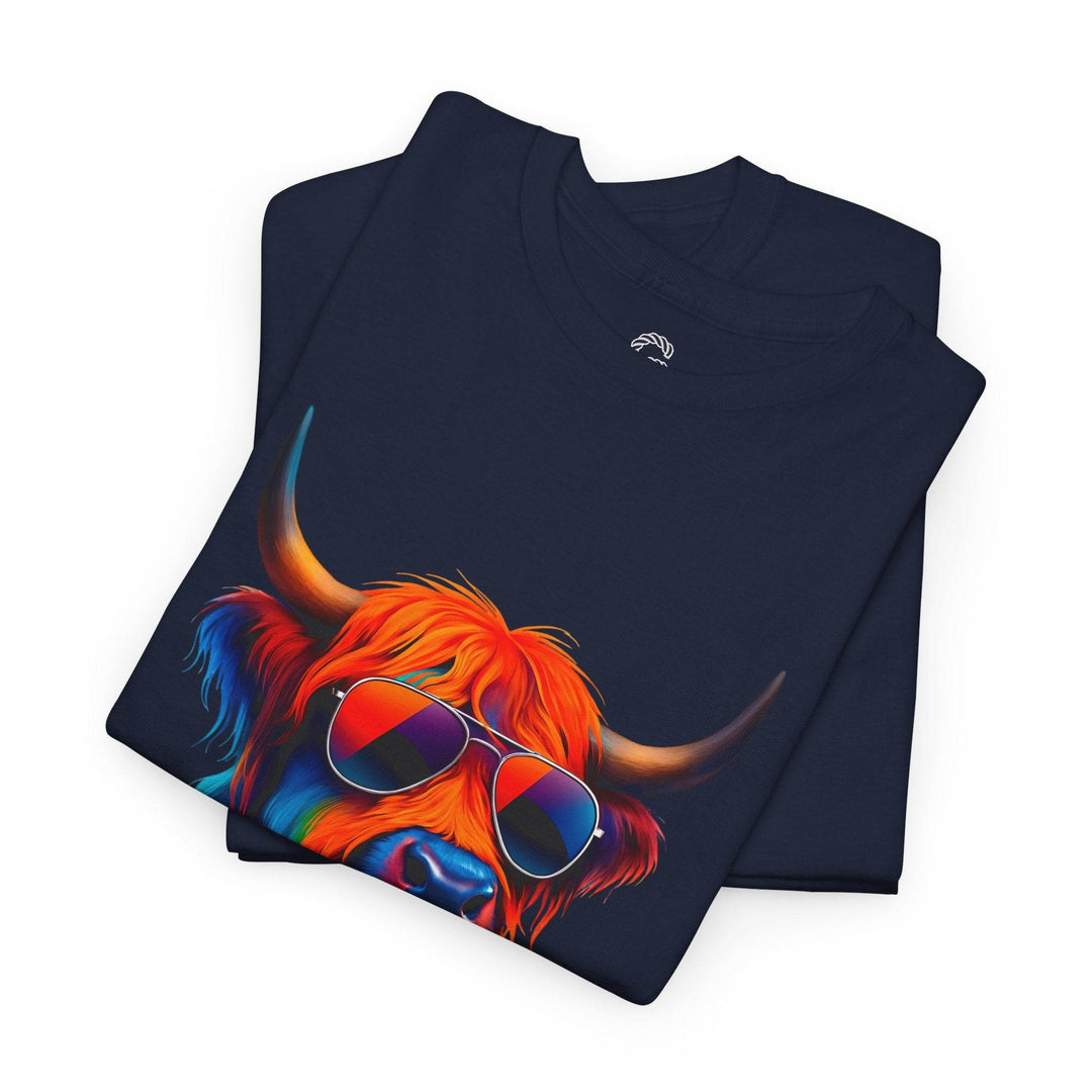 Colorful Cow Graphic Tee – Bold Artistic T-Shirt - Gutsy Garb