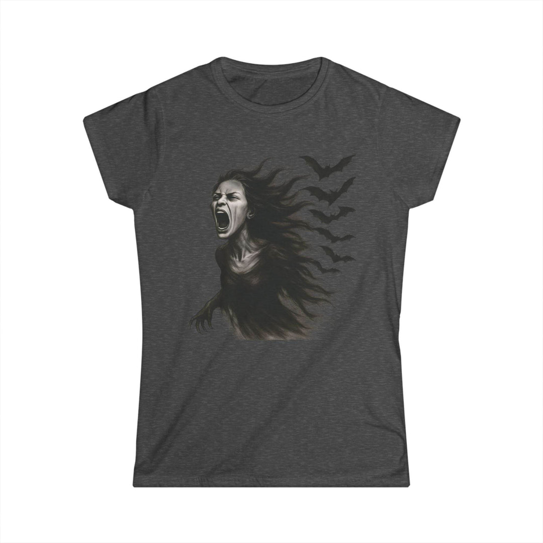 Women's Halloween Graphic Tee with Screaming Banshee Design - Gutsy Garb