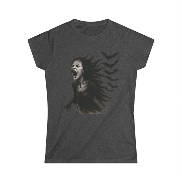 Women's Halloween Graphic Tee with Screaming Banshee Design - Gutsy Garb