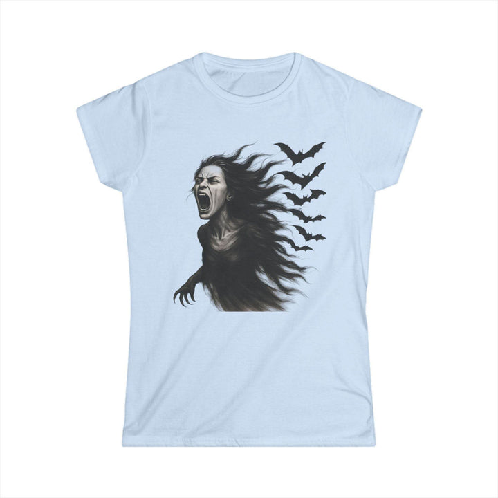 Women's Halloween Graphic Tee with Screaming Banshee Design - Gutsy Garb