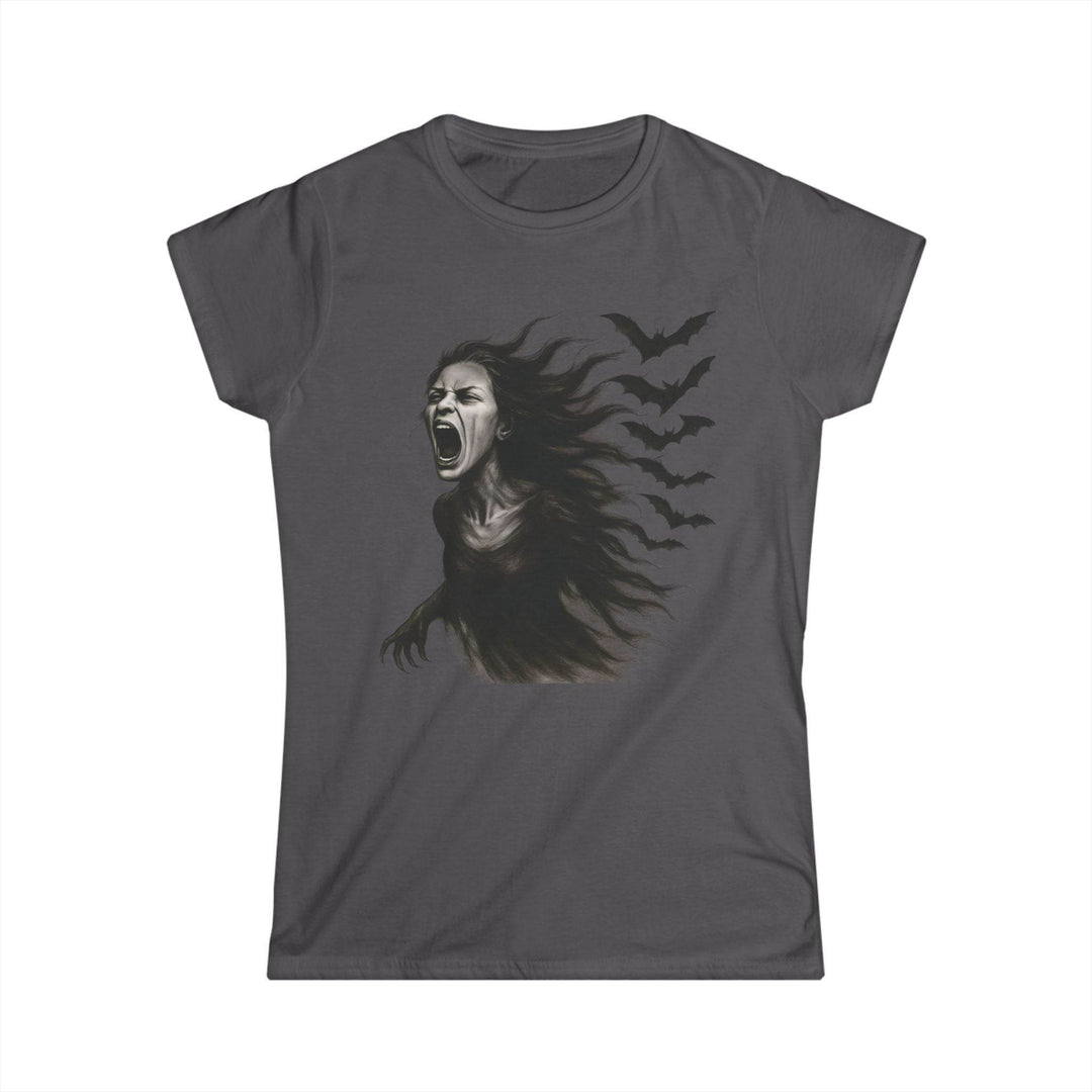 Women's Halloween Graphic Tee with Screaming Banshee Design - Gutsy Garb