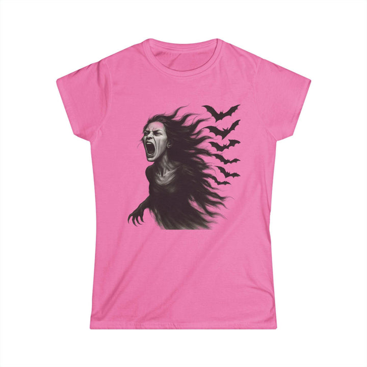 Women's Halloween Graphic Tee with Screaming Banshee Design - Gutsy Garb