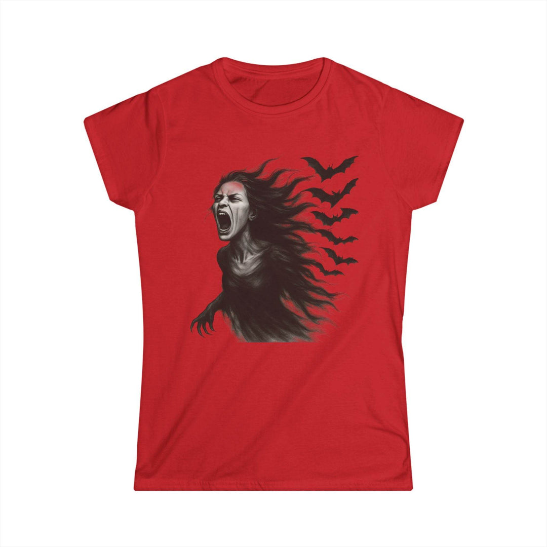 Women's Halloween Graphic Tee with Screaming Banshee Design - Gutsy Garb