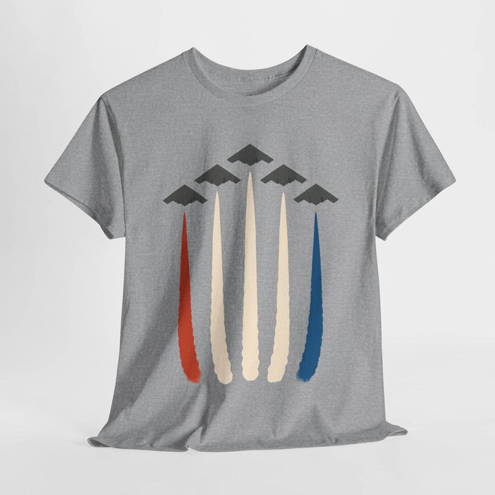 B-2 Bomber Graphic Tee with Americana Design - Gutsy Garb