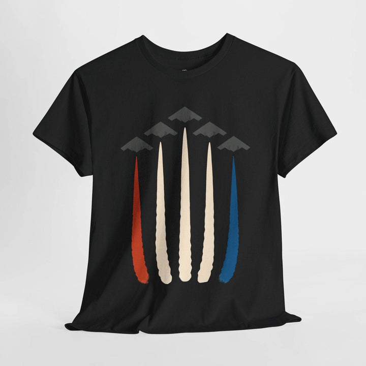 B-2 Bomber Graphic Tee with Americana Design - Gutsy Garb