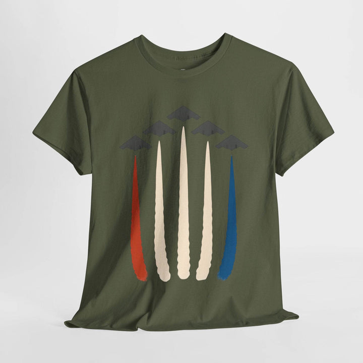 B-2 Bomber Graphic Tee with Americana Design - Gutsy Garb