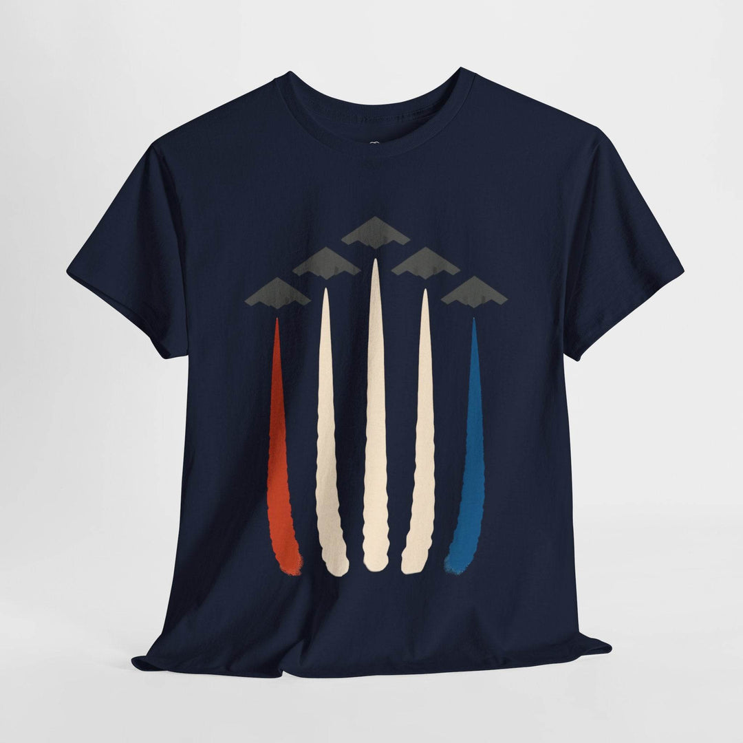 B-2 Bomber Graphic Tee with Americana Design - Gutsy Garb