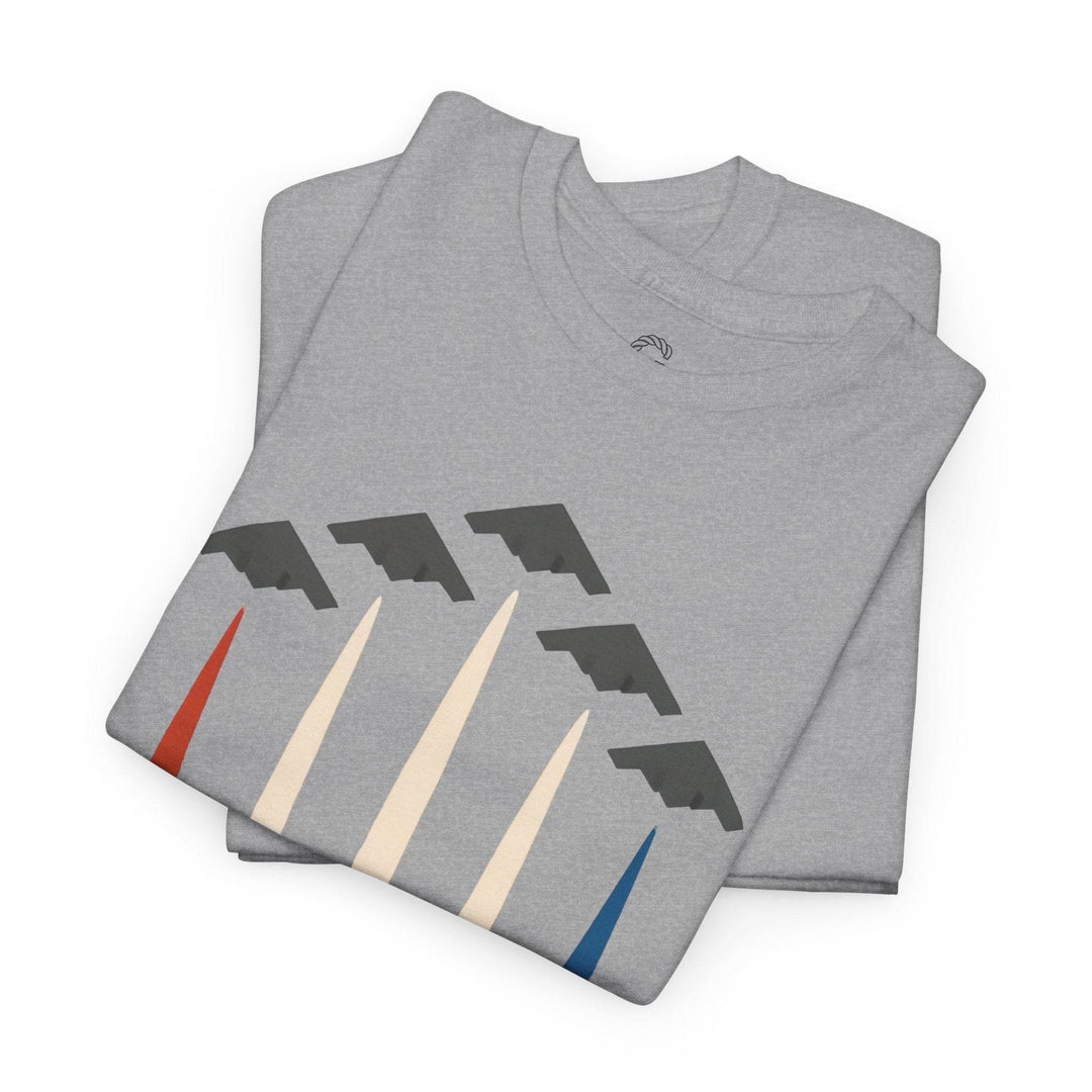 B-2 Bomber Graphic Tee with Americana Design - Gutsy Garb