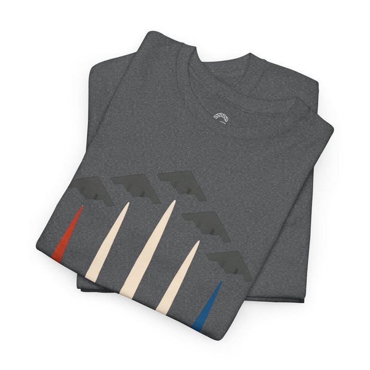 B-2 Bomber Graphic Tee with Americana Design - Gutsy Garb