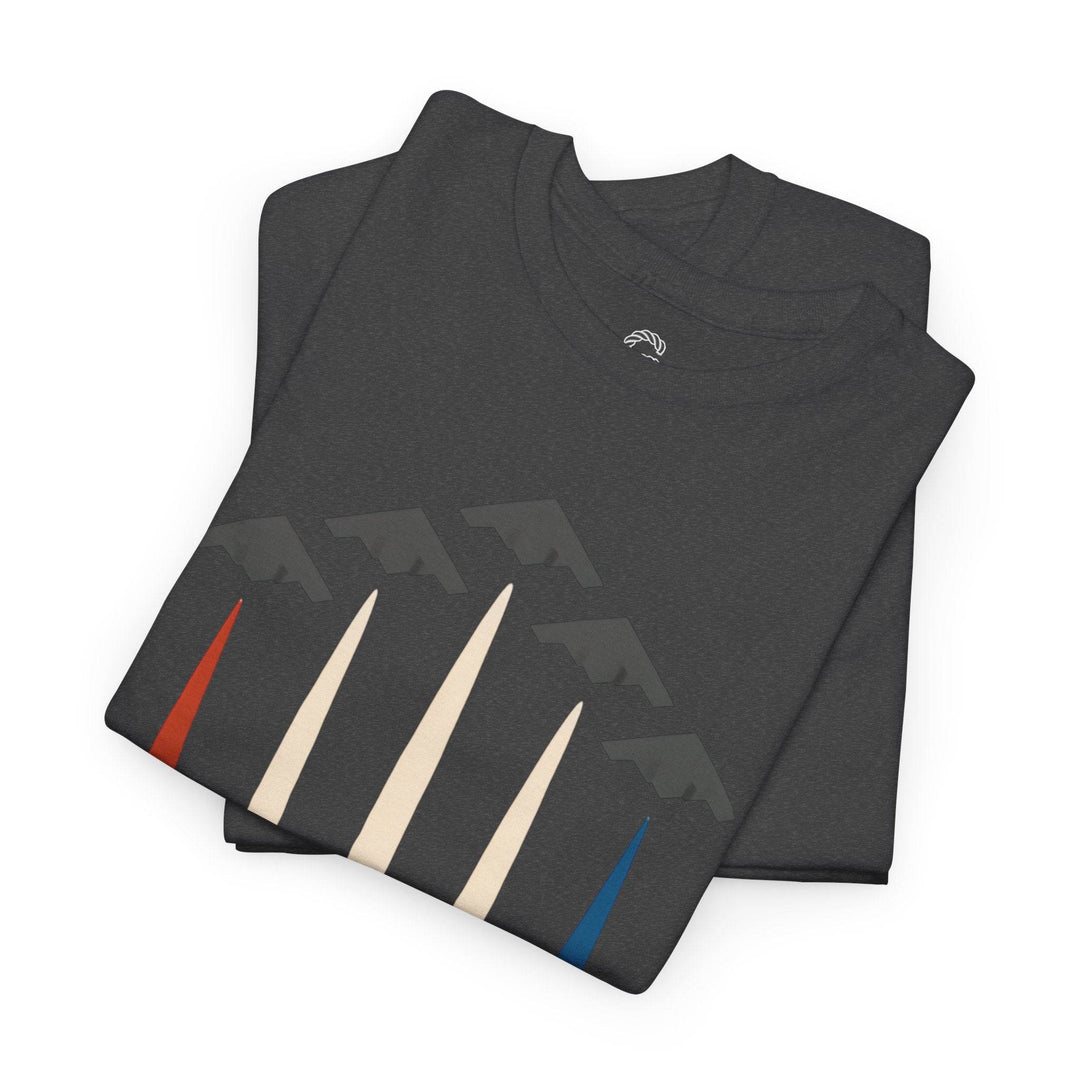 B-2 Bomber Graphic Tee with Americana Design - Gutsy Garb