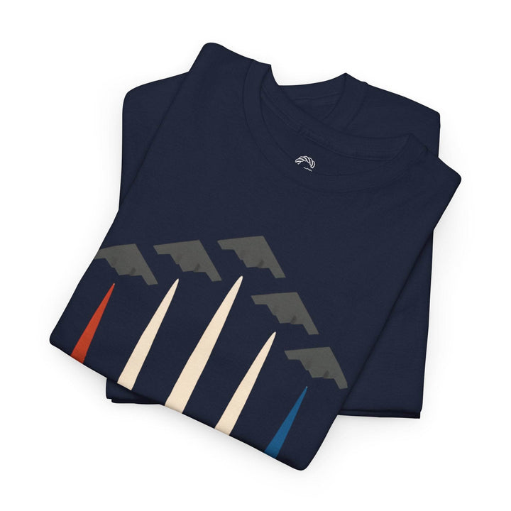 B-2 Bomber Graphic Tee with Americana Design - Gutsy Garb