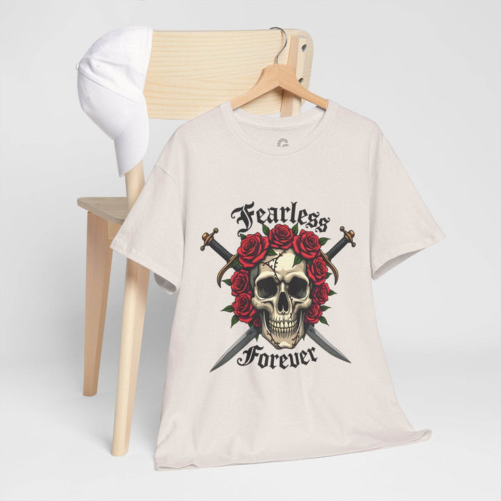 Fearless Forever Skull Shirt with Roses & Daggers - Gutsy Garb