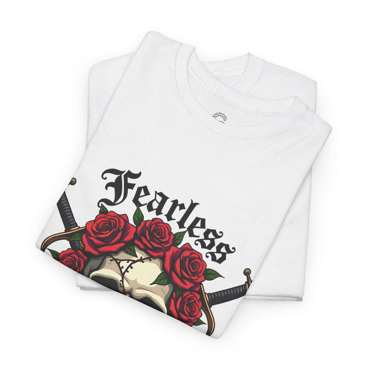 Fearless Forever Skull Shirt with Roses & Daggers - Gutsy Garb