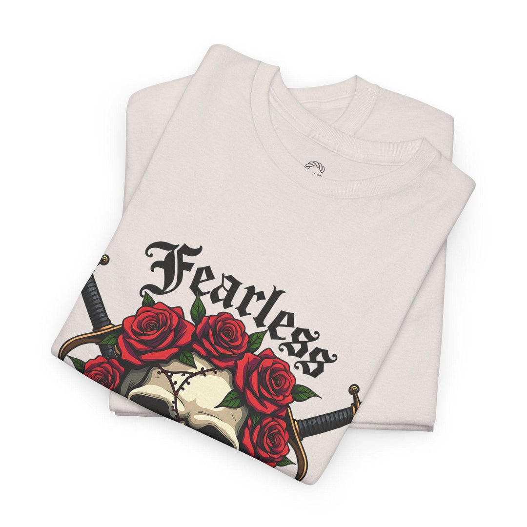 Fearless Forever Skull Shirt with Roses & Daggers - Gutsy Garb