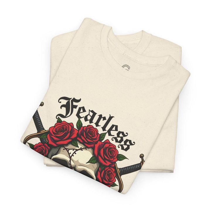 Fearless Forever Skull Shirt with Roses & Daggers - Gutsy Garb