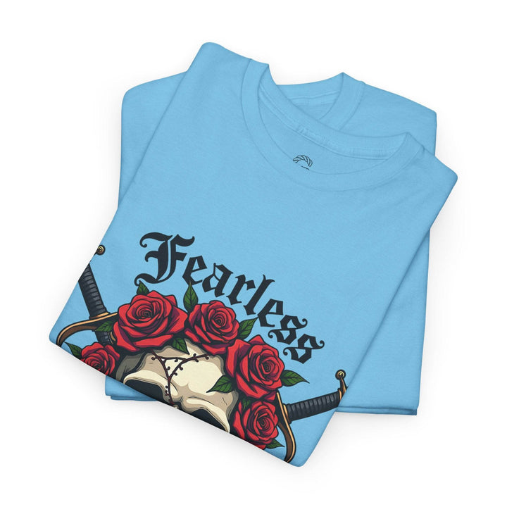 Fearless Forever Skull Shirt with Roses & Daggers - Gutsy Garb