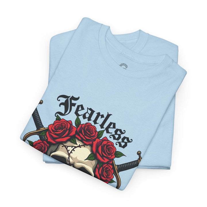 Fearless Forever Skull Shirt with Roses & Daggers - Gutsy Garb