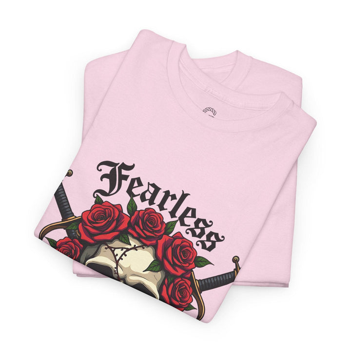 Fearless Forever Skull Shirt with Roses & Daggers - Gutsy Garb