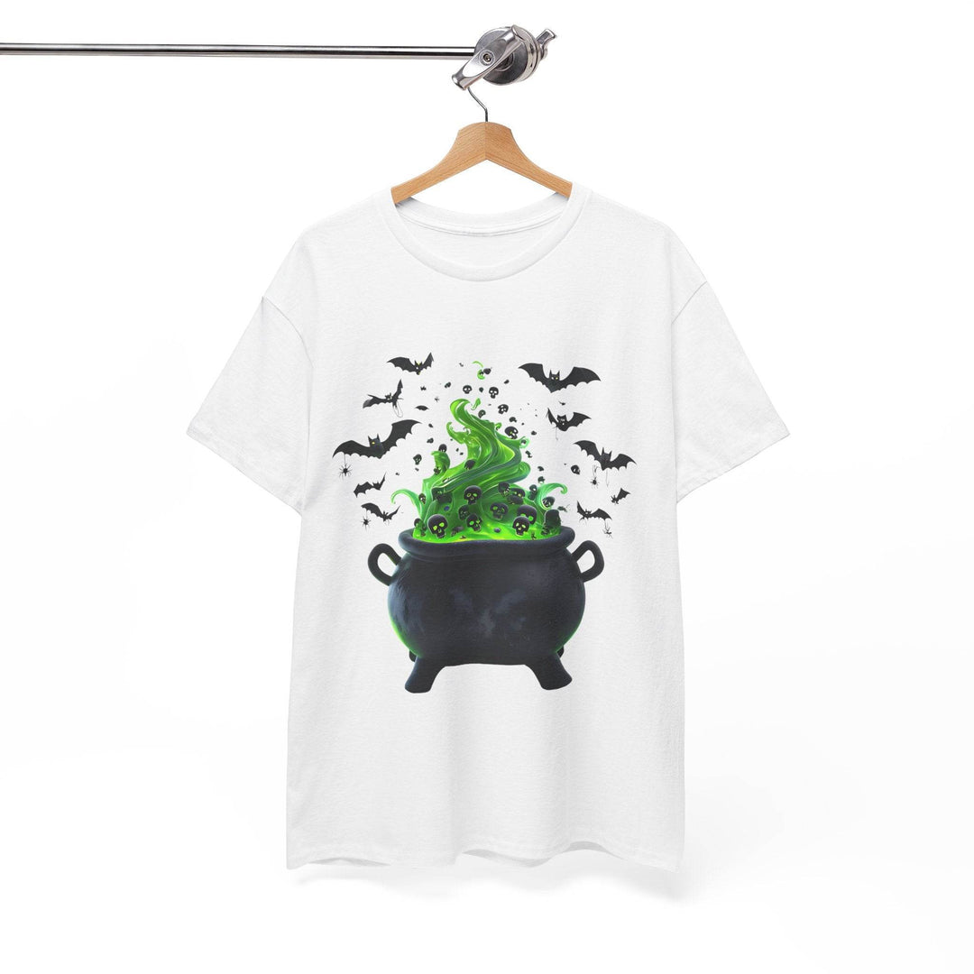 Halloween Cauldron T-Shirt with Spooky Design - Gutsy Garb