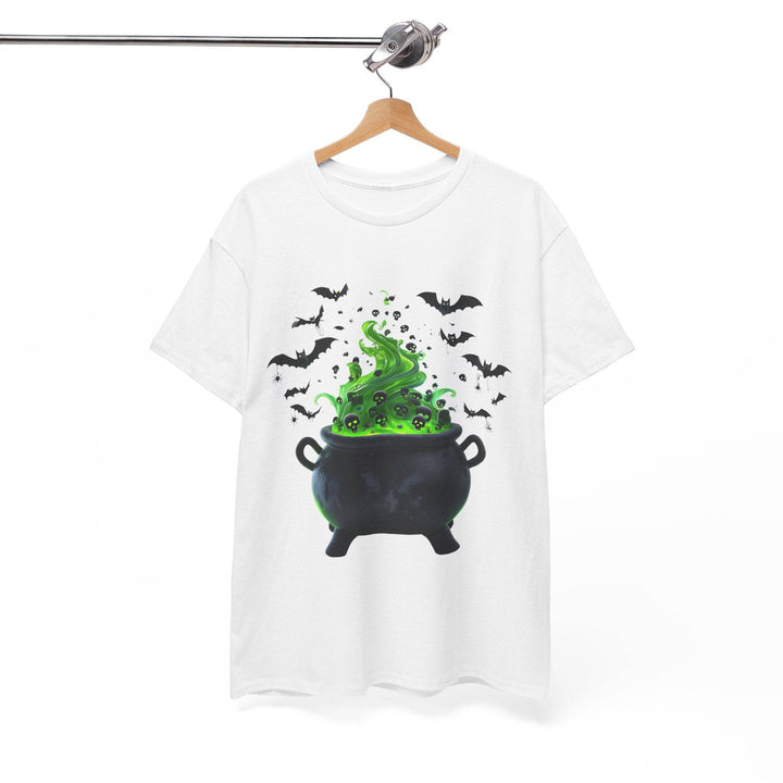 Halloween Cauldron T-Shirt with Spooky Design - Gutsy Garb